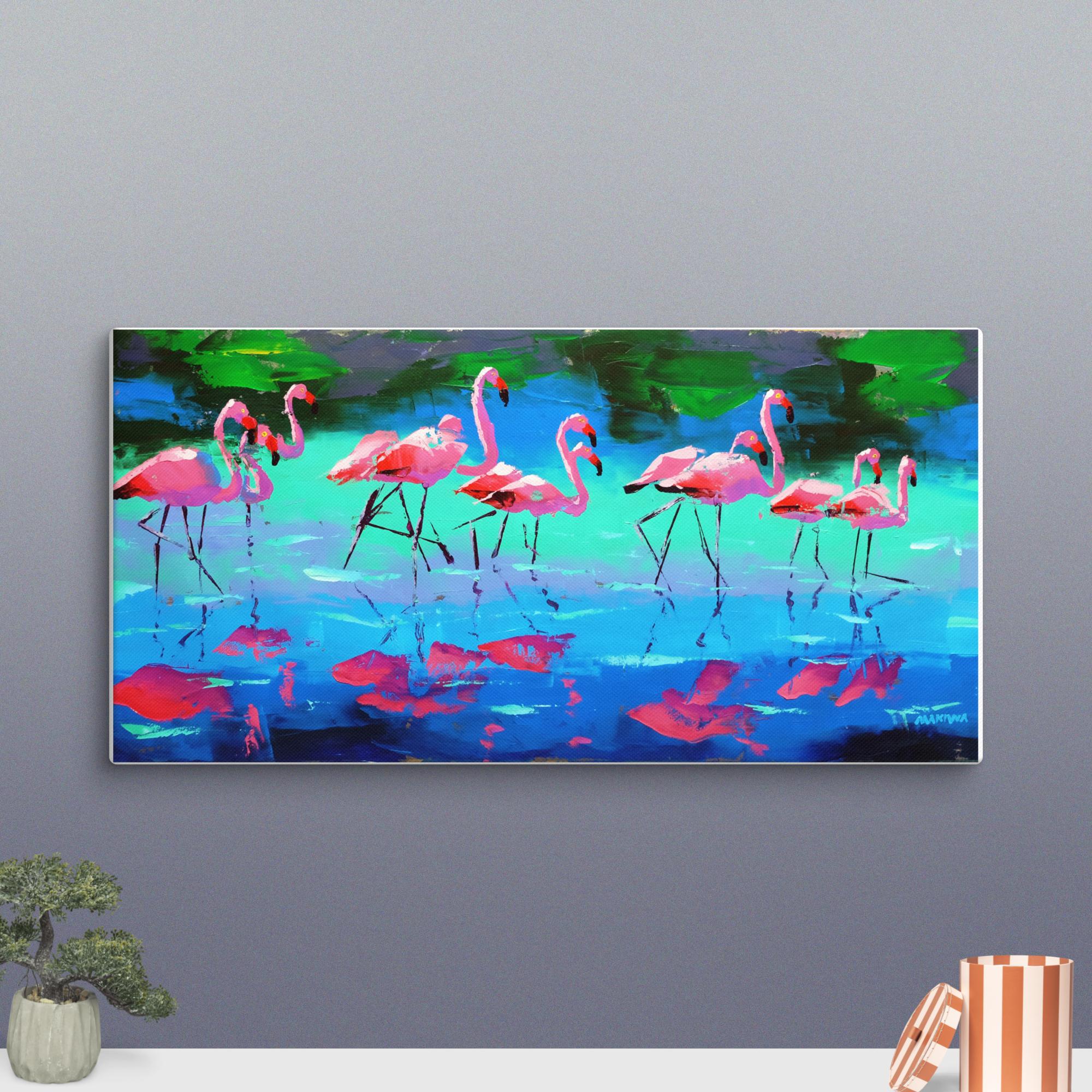 Flamingo Dawn 40x80cm