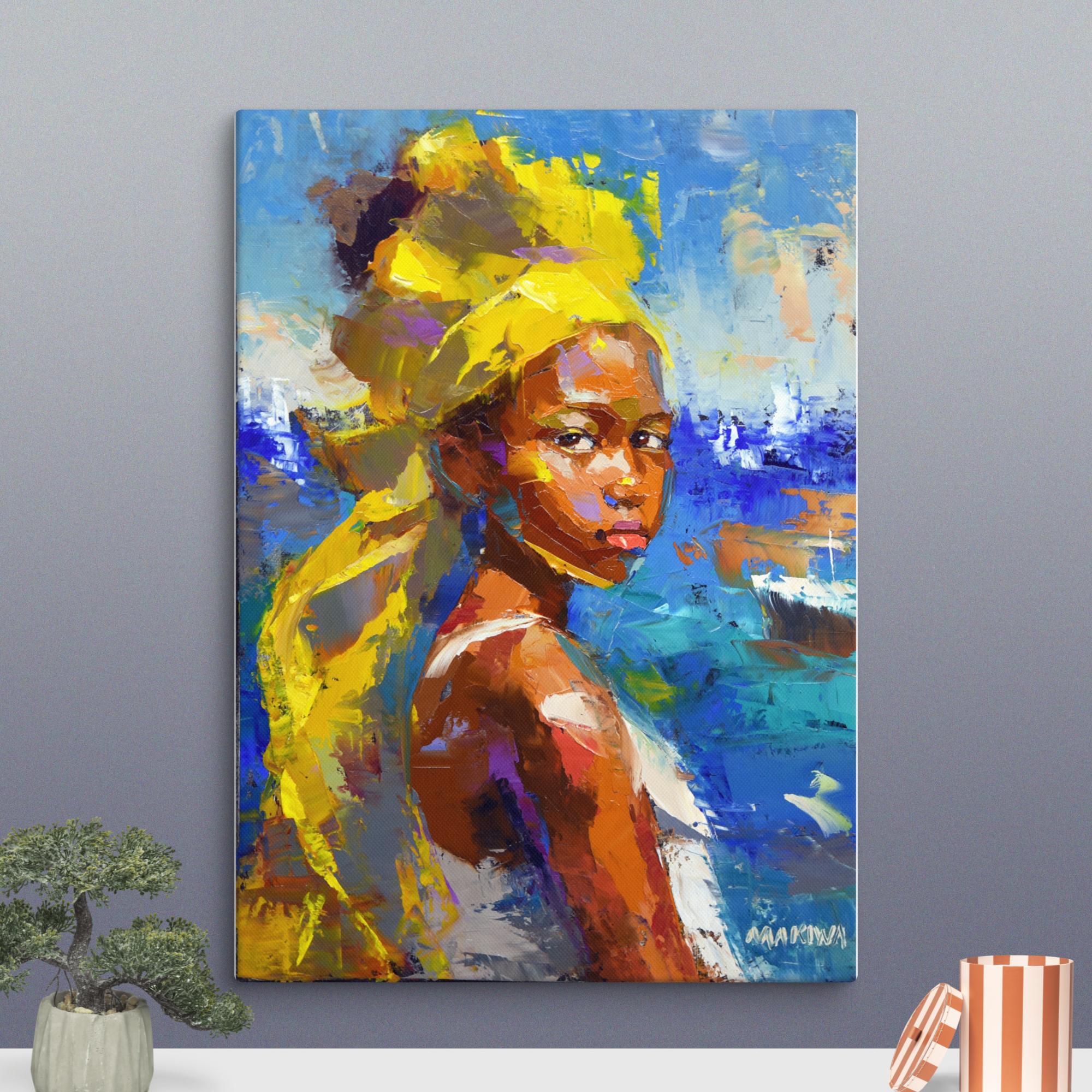 The Yellow Headscarf 70x50cm