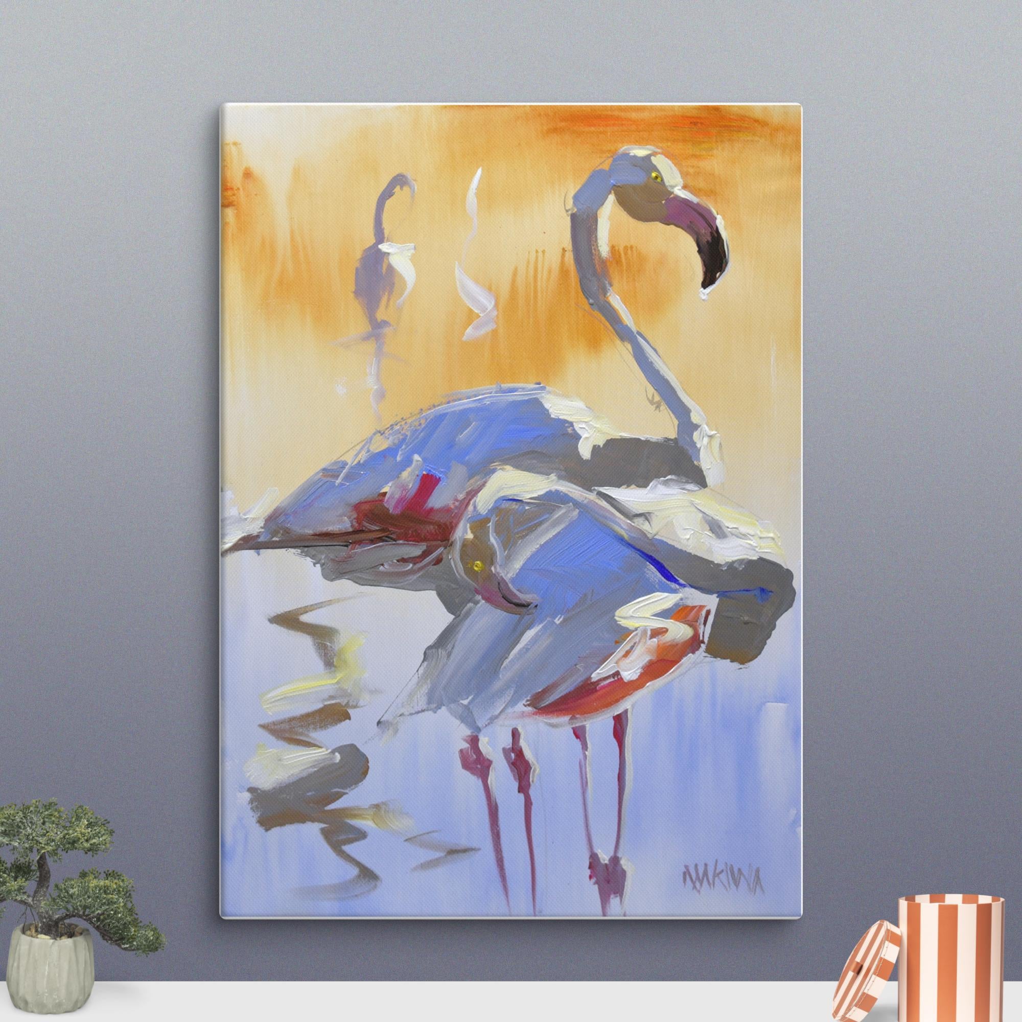 Flamingo Dawn 2, 70x50cm