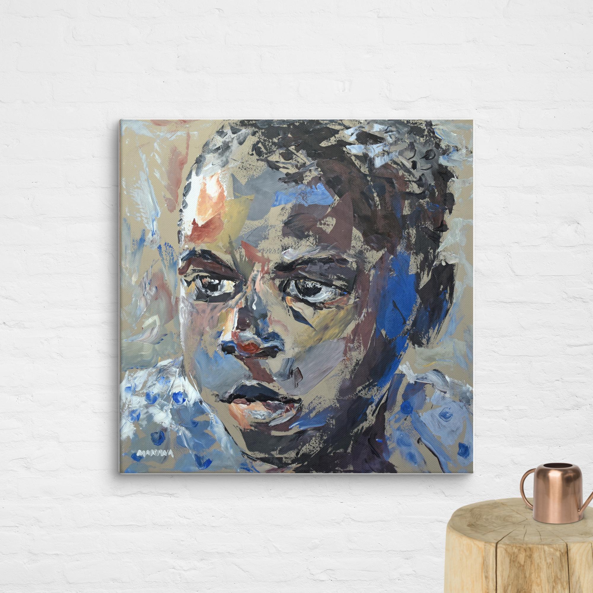 Contemplative Gaze 80x80cm