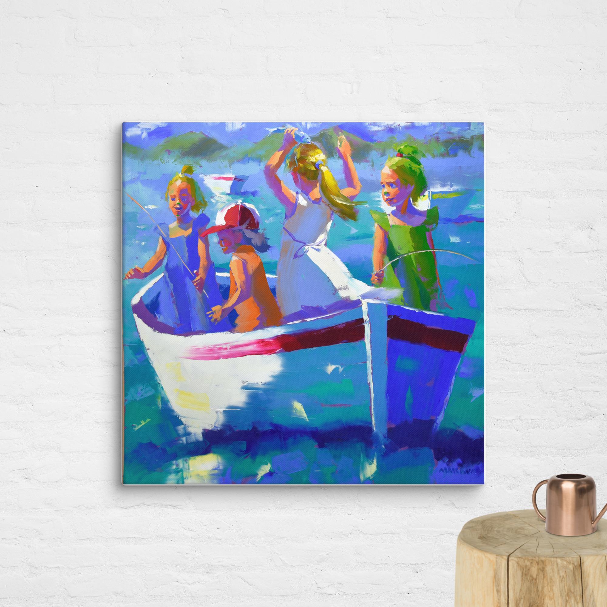 Summer on the Boat 80x80cm