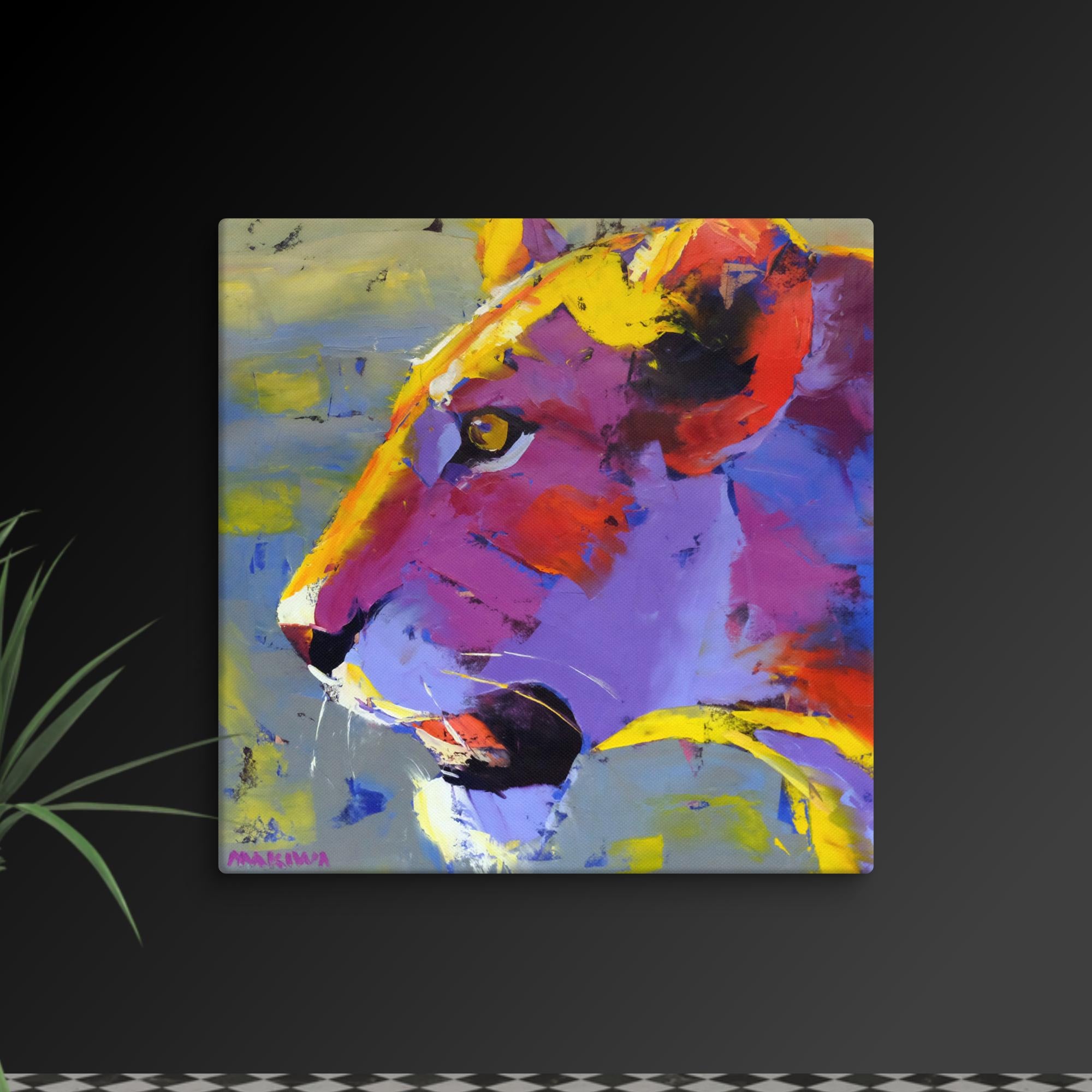 Lioness 80x80cm